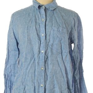 Gap 100% Linen Boyfriend Fit Shirt